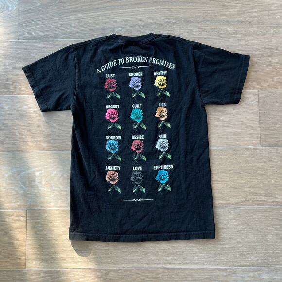 Broken Promises Black T-Shirt - Picture 1 of 3